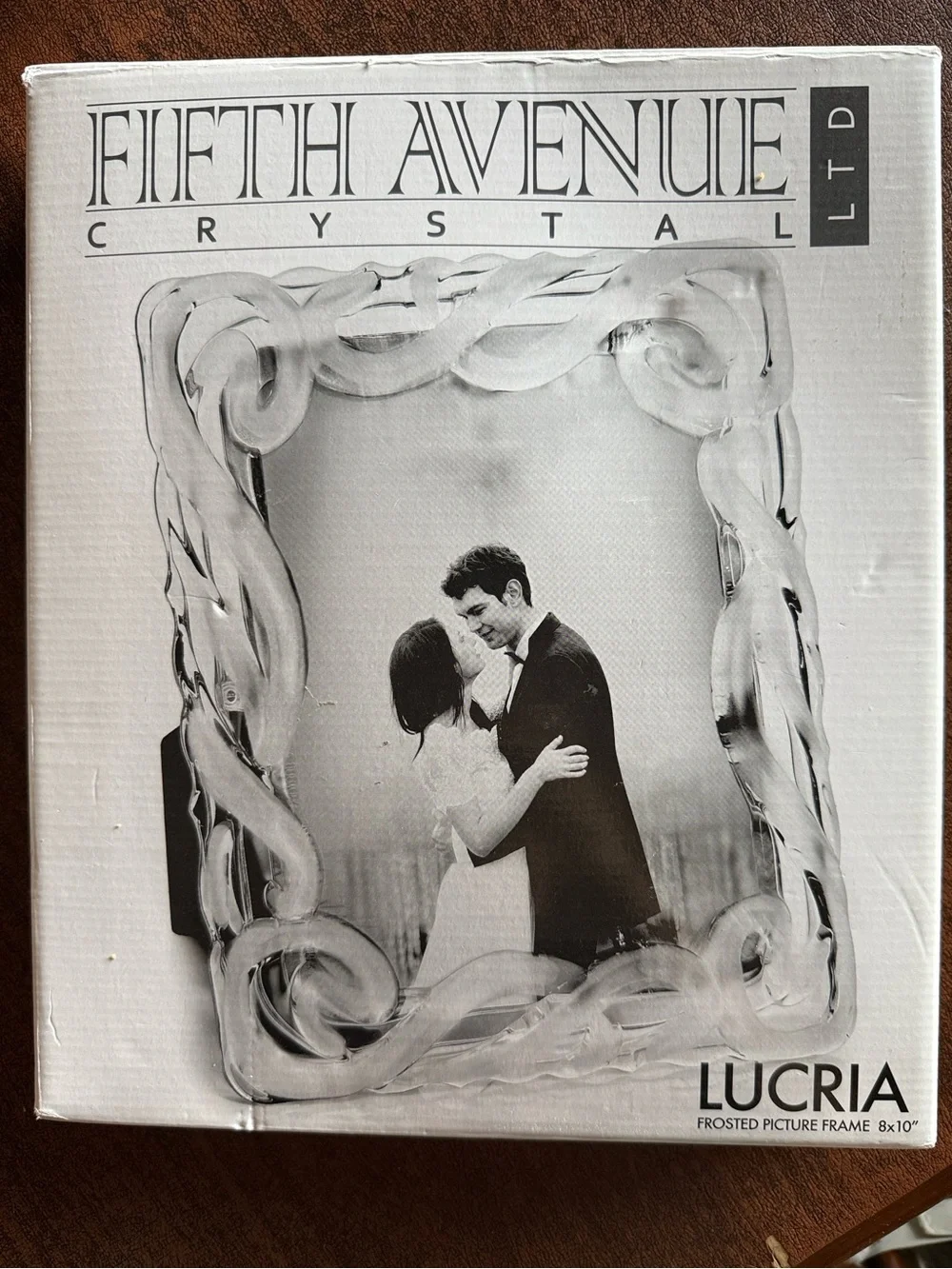 Fifth Avenue Crystal Lucria Frosted Picture Frame - Clear